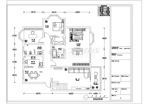 某地精致别墅家用地暖全套设计图【原始结构图 中央采暖地暖系统】-图二