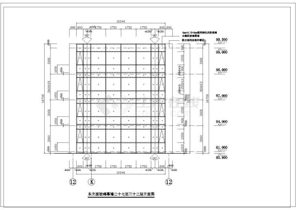 上海小区高层住宅楼建筑施工设计方案图-图一