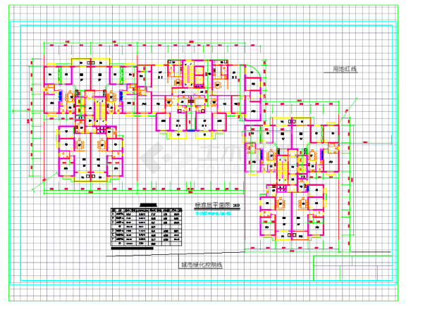 高层住宅单体平面设计图，共1张-图一