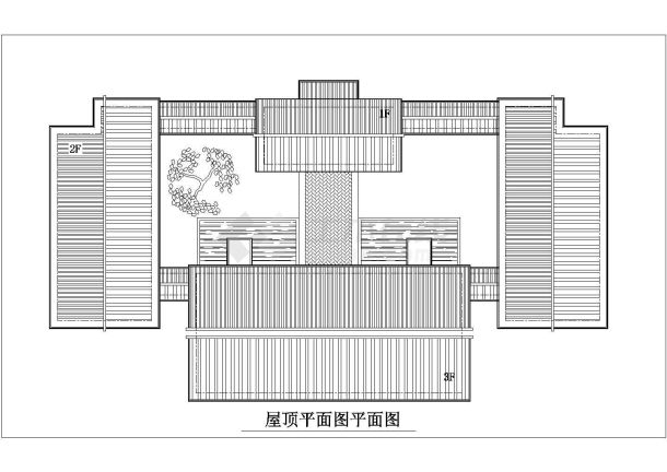 重庆市某度假村4层框架结构休闲会所平立剖面设计CAD图纸-图一