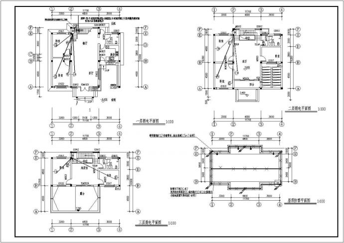 某高层住宅楼电气设计施工参考CAD详图_图1