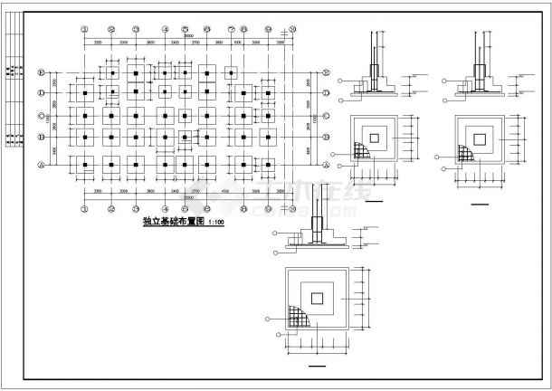 海口市某小区6层砖混结构住宅楼全套结构设计CAD图纸-图一