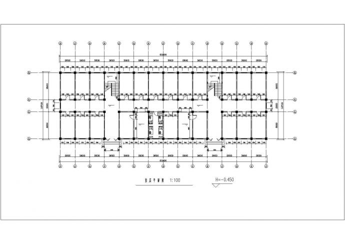 某中学占地850平米6层框架结构学生宿舍楼全套建筑设计CAD图纸_图1