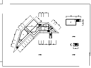 服务中心设计_某风景区三层北入口服务中心建筑施工cad图纸_图1
