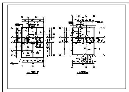 某二层经典研发楼建筑设计cad图，共八张-图一