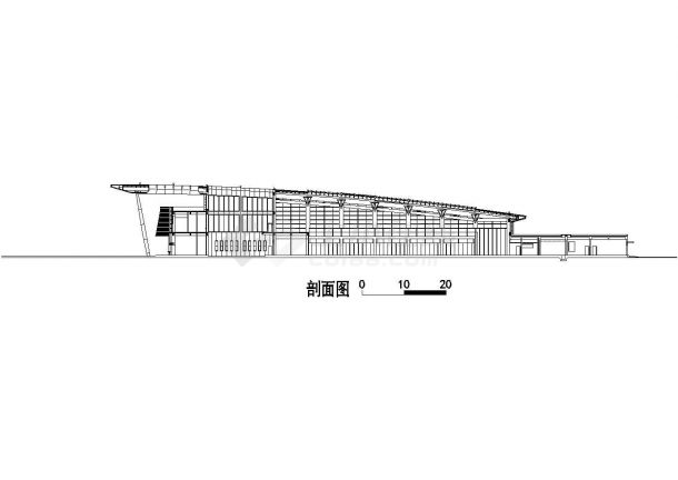 [东莞]某公路客运站建筑方案cad图纸（含效果图）-图二