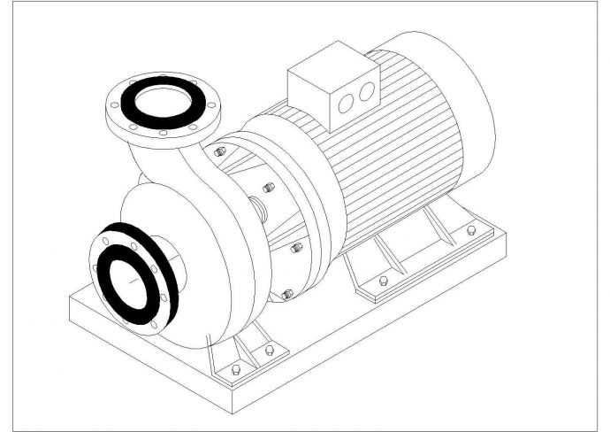 水泵轴测标准大样图_图1