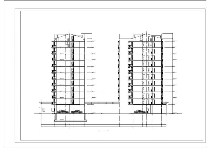 某市小高层住宅建筑方案设计图_图1