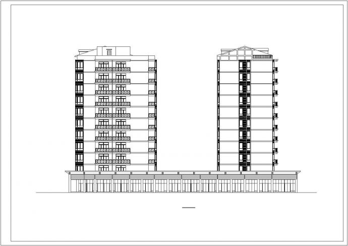 高层住宅CAD建筑设计施工图_图1