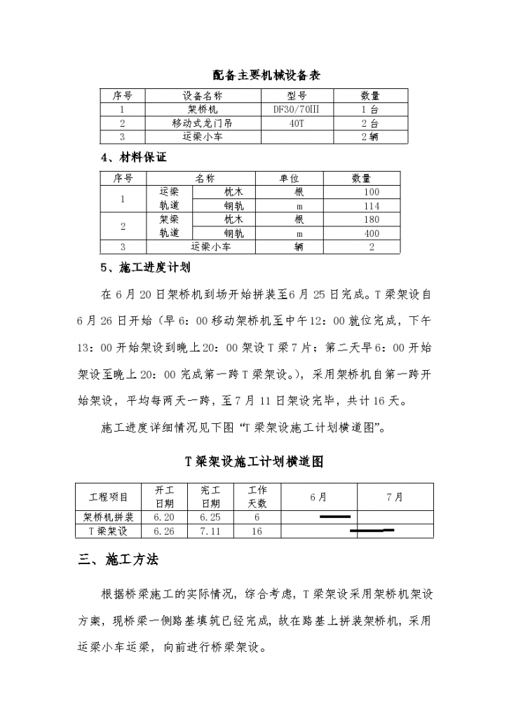 西安永定河大桥T梁架设工程施工设计方案-图二