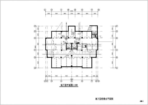 某十五层住宅楼生活给排水详细方案设计施工CAD图纸-图一
