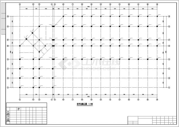 安徽某企业单位5层框架结构办公楼全套结构设计CAD图纸-图一