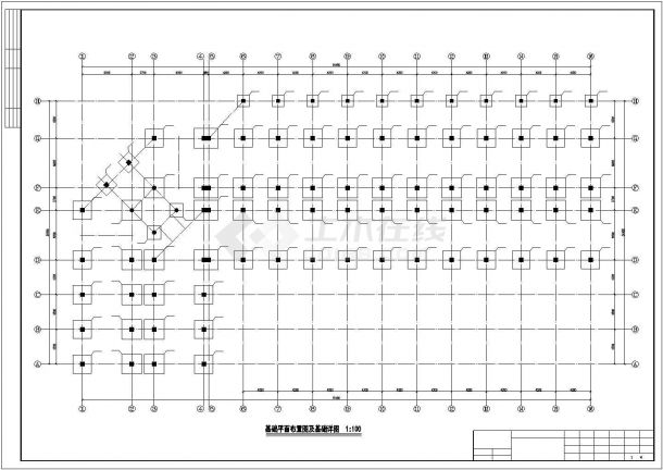 安徽某企业单位5层框架结构办公楼全套结构设计CAD图纸-图二