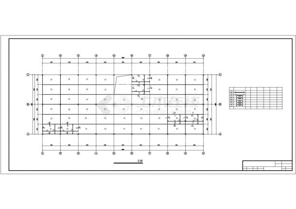 太原市某市政单位6层混合结构办公综合楼结构设计CAD图纸-图一