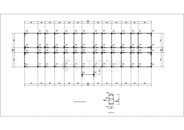 济宁市某企业单位10+1层框架结构办公楼全套结构设计CAD图纸-图一