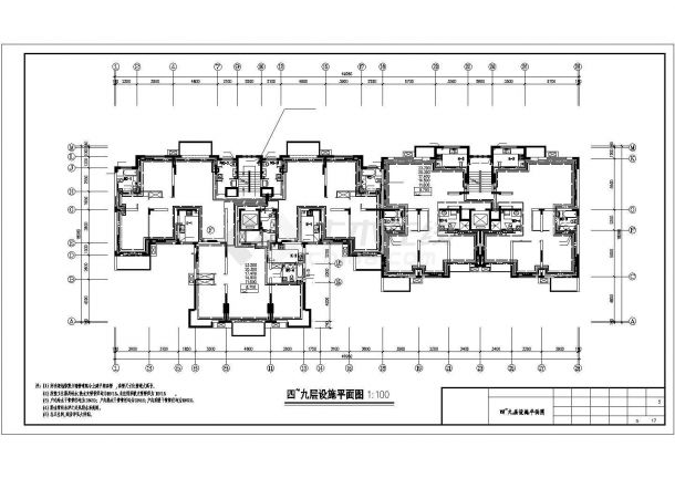 某11层高档住宅楼全套水施详细方案设计施工CAD图纸-图一