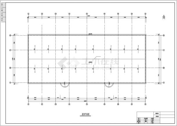武汉市城阳路某5000平米6层框架结构百货商场建筑设计CAD图纸-图一
