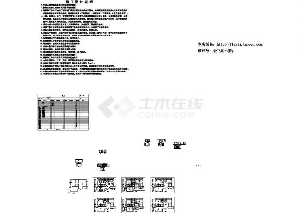 某地美式风格装施图纸【说明 目录 平面 天花 定位 立面指示 强弱电 开关 室内部分立面 7张JPG室内局部效果】-图一