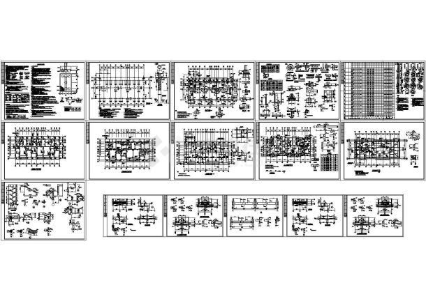 某多层底框结构住宅楼设计cad全套结构施工图纸（含设计说明）-图一
