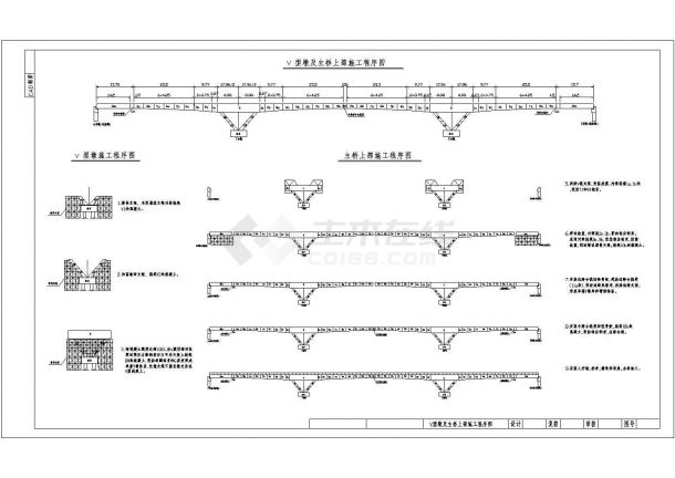 某工程V型墩底座桥梁设计cad全套施工图（甲级院设计）-图二