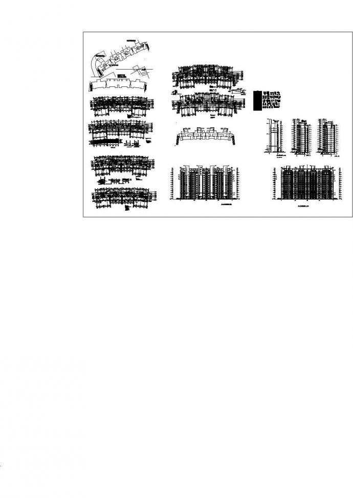 高层小区建筑施工图CAD图纸_图1