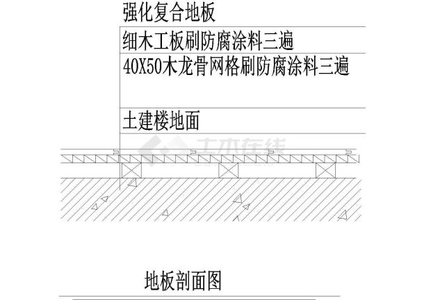 地板剖面图CAD施工图设计-图一