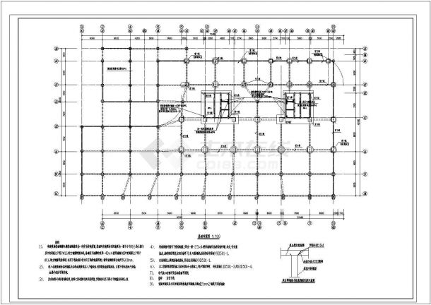 长沙小区高层住宅楼电气建筑施工设计方案图-图一