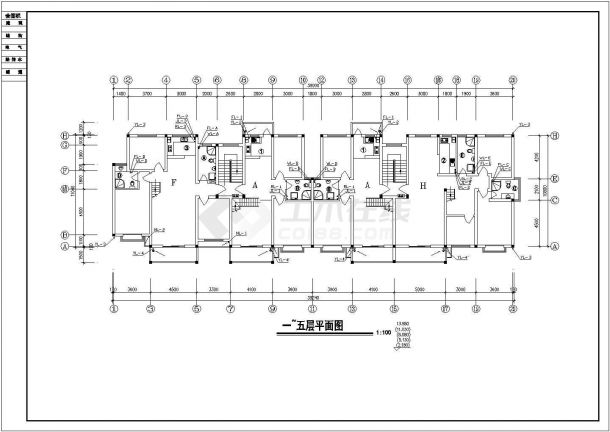 某经济住宅阁楼层水施详细方案设计施工CAD图纸-图二