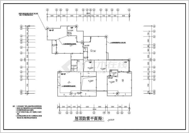 宿迁小区高层住宅楼电气建筑施工设计cad图纸-图一