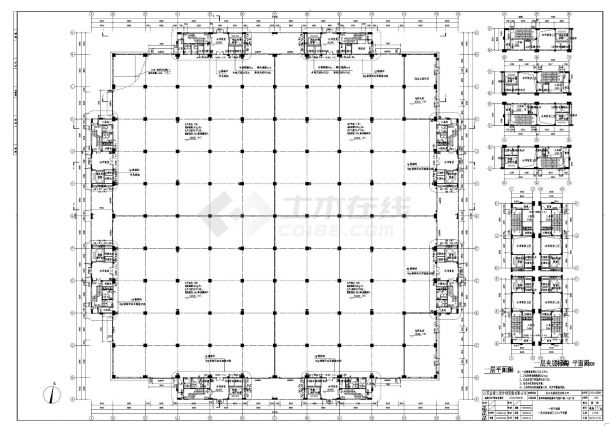 [江苏]高层丁类生产类厂房建筑施工cad图（含电气图）-图一