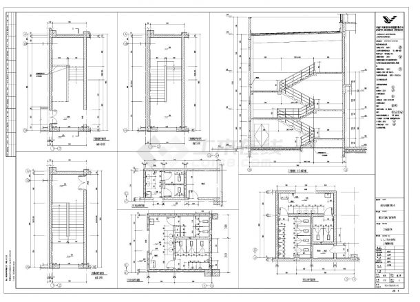 [南京]多层框架结构涂装类工业厂房建筑施工cad图纸-图一