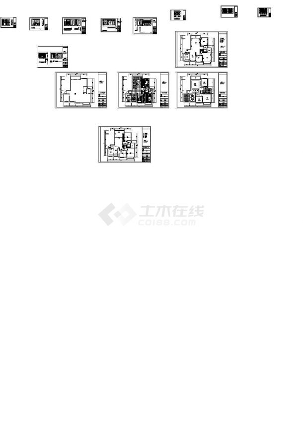 现代风格装修方案cad图纸【原始结构 平面尺寸 平面天棚插座布置 室内立面 15张JPG室内实景图】-图二