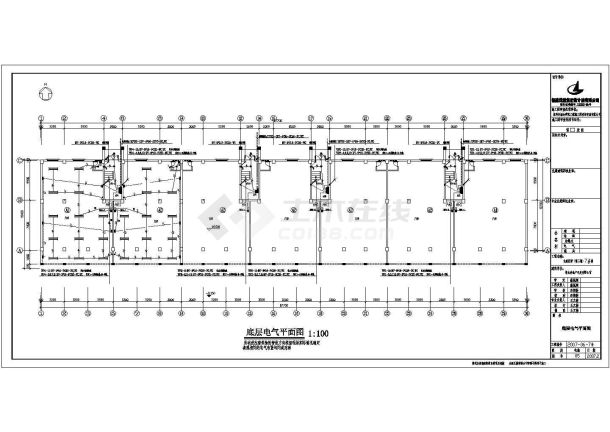 天津小区高层住宅楼电气建筑施工设计方案图-图一