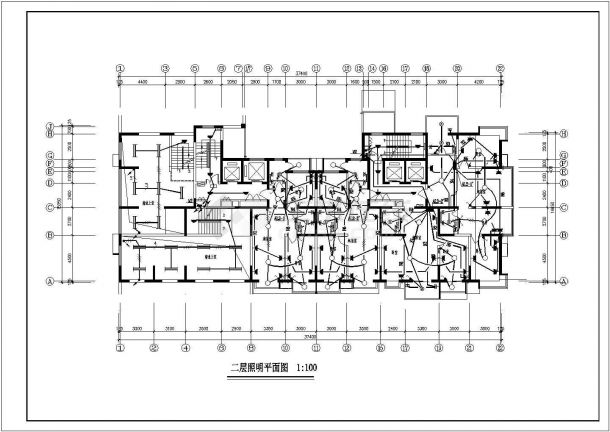 沭阳小区高层住宅楼电气建筑施工设计方案图-图一