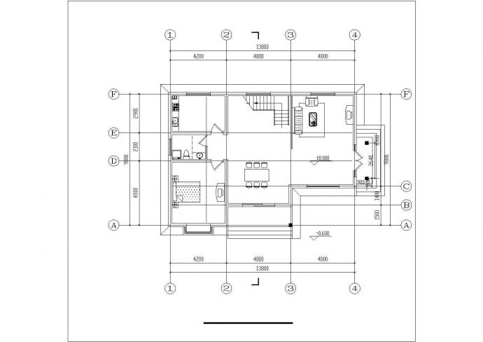 288平米2层框混结构单体别墅平立剖面设计CAD图纸（含效果图）_图1