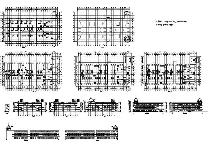 某地4层商场全套建筑施工cad图【含平立剖图，设计说明】_图1