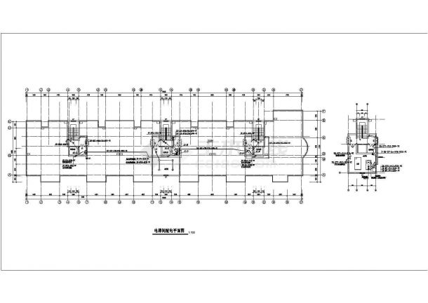 安徽小区高层住宅楼电气建筑施工平面设计方案图-图二