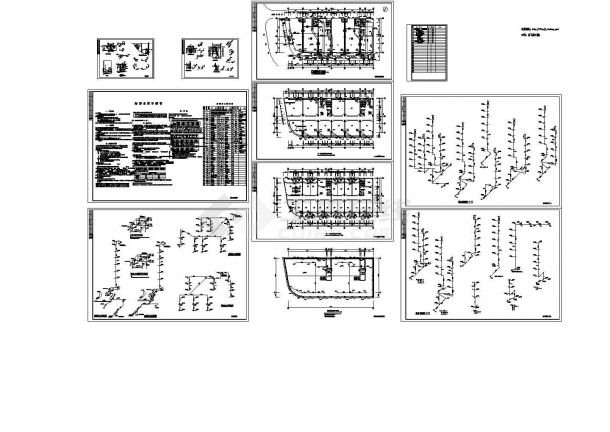 某地6层办公宿舍综合联建楼全套水施设计cad图纸-图一