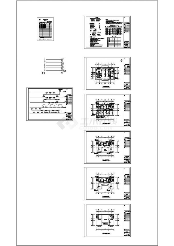 某中学整套暖通设计cad全套施工图（含设计说明，含3栋楼设计）-图二