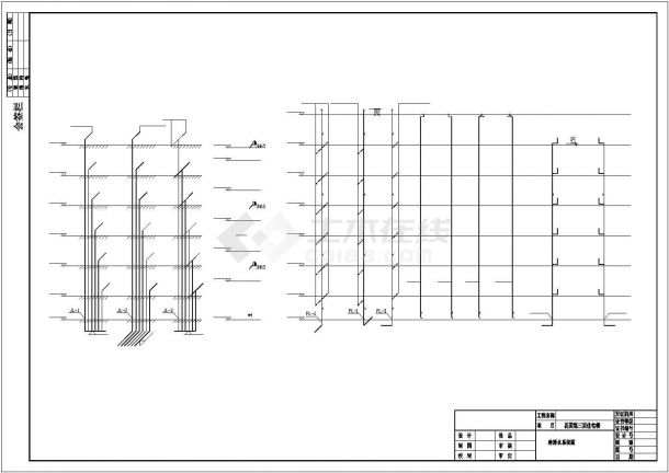 某住宅楼建筑给排水方案设计施工CAD图纸（含设计说明）-图一