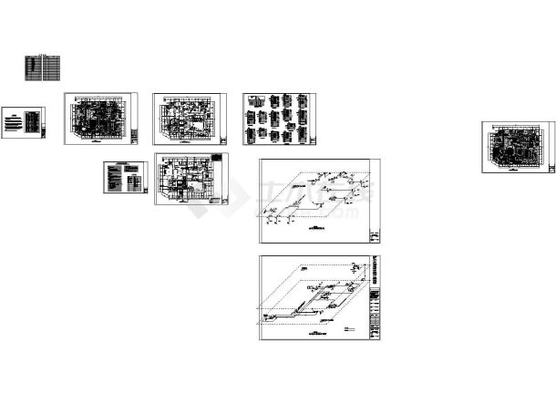 江苏洗浴中心装修设计建筑施工cad图纸（含效果图）-图二