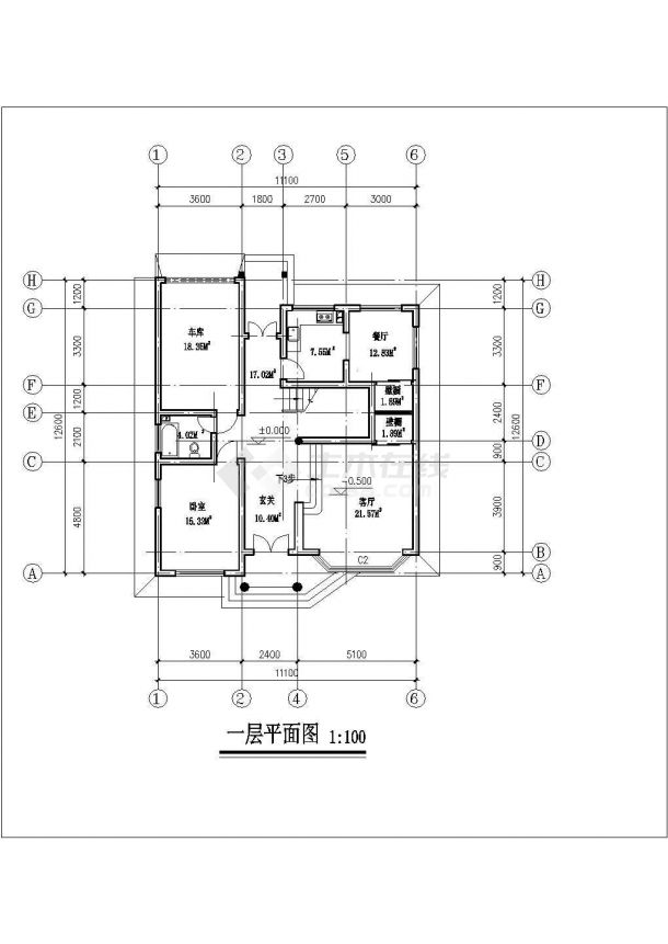 265平米2层混合结构单体别墅平立剖面设计CAD图纸（含效果图）-图二