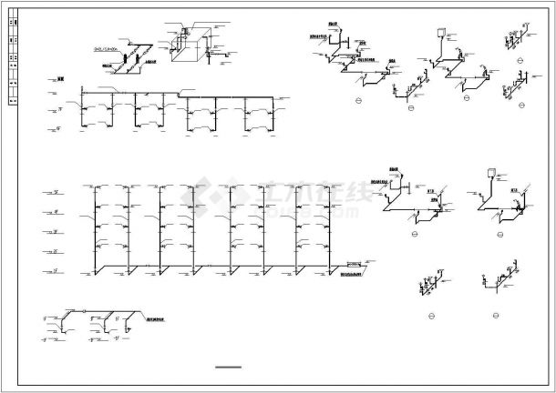 某小区多层建筑给排水方案设计施工CAD图纸（含设计说明）-图二