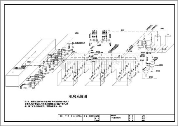中央空调制冷主机站设计cad图-图二