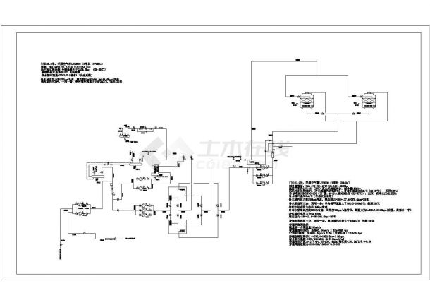 某大型商场站暖通空调设计cad工艺流程图（含设计说明）-图一