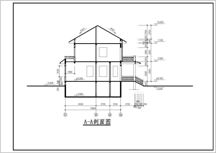 某地区经典风格私人别墅方案设计施工CAD图纸（含效果图）_图1