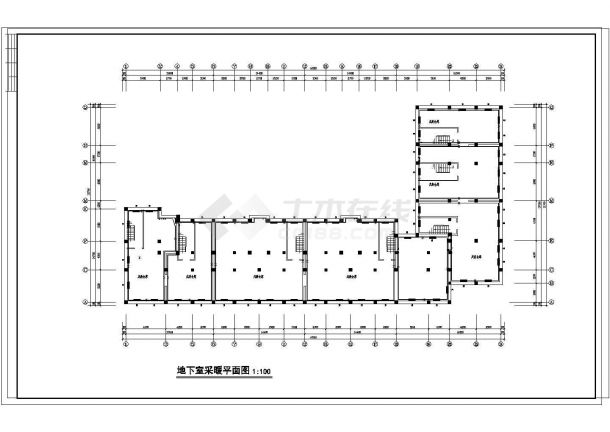 工厂地热采暖cad施工设计平面图（含施工设计说明，大样图）-图二