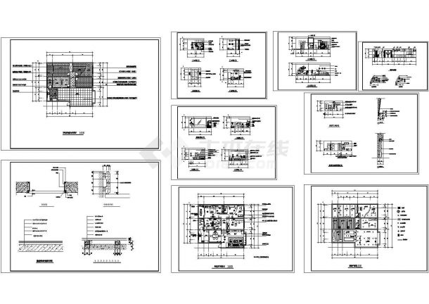 某工程室内家居装修设计方案cad施工图大样图（含设计及施工说明）-图二
