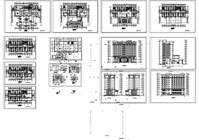 新锦城宾馆多层综合楼规划设计建筑施工cad图纸，共十三张_图1