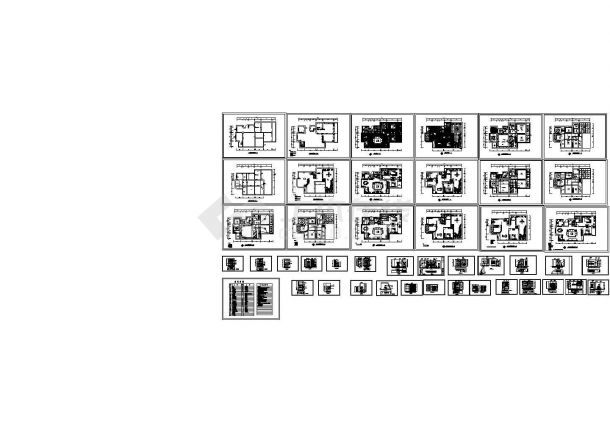某两层别墅现代风格室内装修设计cad全套施工图（甲级院设计）-图一